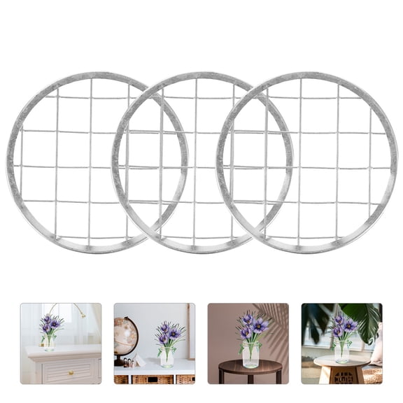 Raindrops Reusable Floral Grid For Vase Flower Grid Silver 10Pcs