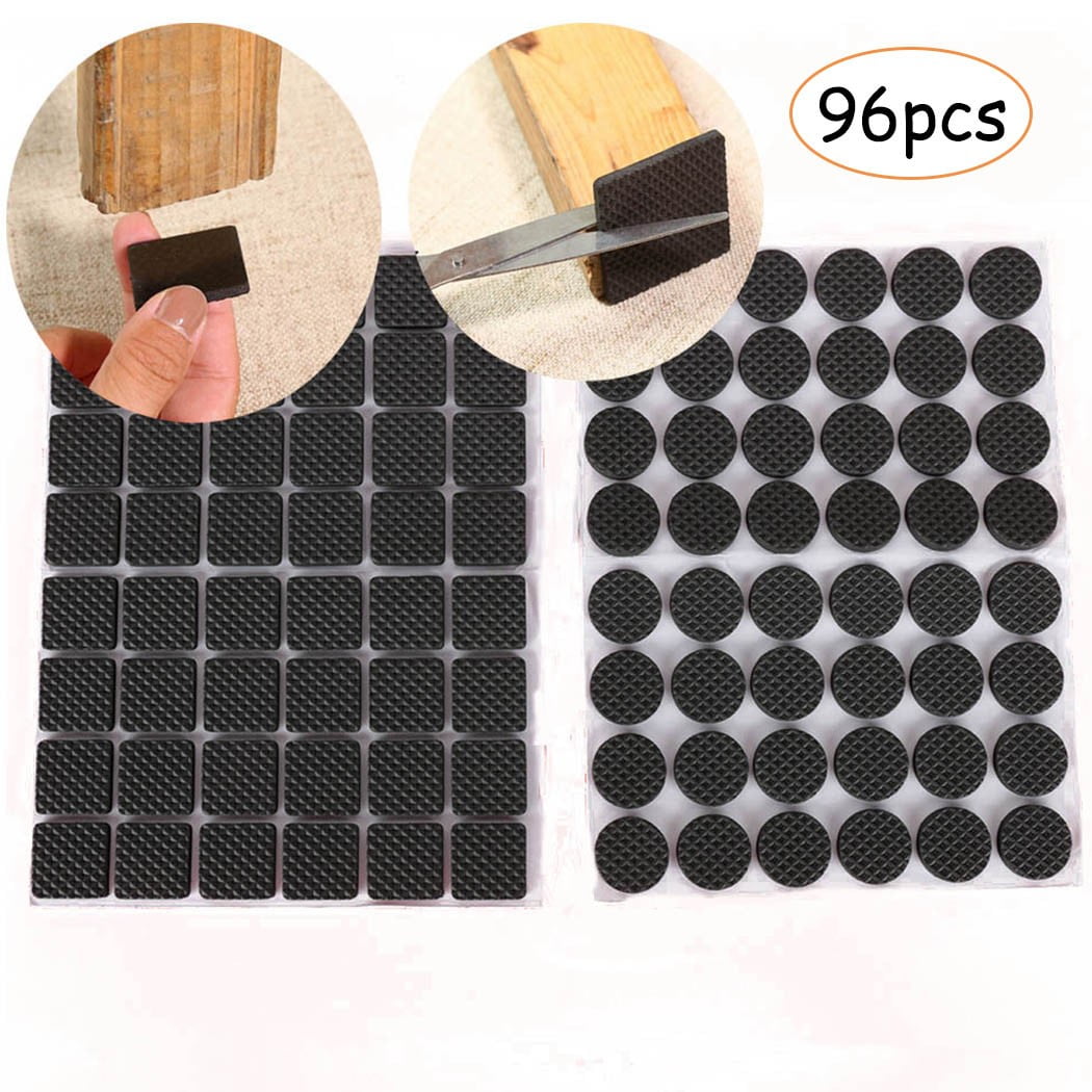 96PCS DIY Furniture Chair Leg Pad Cushion Floor Protection Pad Round