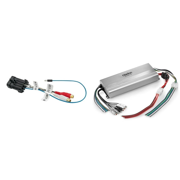 Clarion XC2510 UTV Marine Amplifier & Adapter for Polaris Ride Command