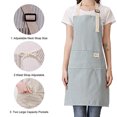 thumbnail image 3 of Delantal de algodón para hombre y mujer | Tu delantal de algodón y lino, delantal de cocina, delantal de cocina con cinta ajustable para el cuello y cinturón largo., 3 of 5