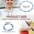 thumbnail image 2 of Conjunto de Collar y Pulsera de Béisbol Uxcell, Collar de Béisbol de 18" y Pulsera de 7.5" (Azul Claro Blanco, Paquete de 2), 2 of 6