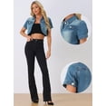 thumbnail image 2 of DARING DIVA Women's Summer Short Sleeves Crop Denim Jackets L Denim Blue, 2 of 6