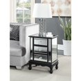 thumbnail image 1 of Gold Coast Vineyard Three-Drawer End Table in Black Wood and Mirrored Glass, 1 of 3