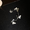 thumbnail image 2 of DPTALR Boucles d'Oreilles Papillon en Diamant pour Femmes Sans Perçage 1 Paire, 2 of 8