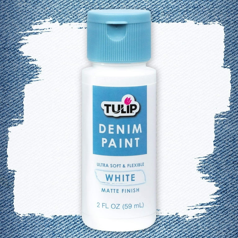 Tulip DIY Denim Paint and Stencil Kit, 8 Pieces for Customizing