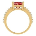 thumbnail image 4 of Solitaire with Accents Engagement Ring for Women - 2.48ct Natural Garnet in 18K Yellow Gold Promise Ring, 4 of 6