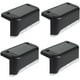thumbnail image 1 of Les lumières solaires de pont 4pcs ont mené les lampes détape sans fil impermeables extérieures dip65 pour la barrière de sentier de jardin étapes de barrière - coquille noire + lumière, 1 of 5