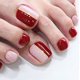 thumbnail image 1 of Uñas de los pies brillantes, uñas postizas cuadradas para pedicura, uñas postizas acrílicas, puntas para mujeres y niñas, 24 unidades, 1 of 3