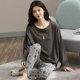 thumbnail image 1 of Pijamas de manga larga para mujer, conjunto de ropa de casa informal de gran tamaño, sección delgada, otoño e invierno, primavera y otoño, nuevo, 1 of 4
