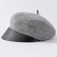 thumbnail image 7 of CoCopeaunts Newsboy Hats for Women Fashion Winter Hat Leather Brim Beret Hat Vintage Casual Newsboy Cap Retro Berets, 7 of 7