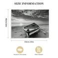 thumbnail image 2 of Nawypu -4 Panels Set Framed Canvas Print for Seascape Beach and Boat Sunrise Scenery Black and White Giclee Canvas Print Wall Art Ready to Hang, 2 of 5