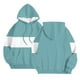 thumbnail image 5 of Ailaofu Women's Long sleeves Color Block Hoodie Tops Cute Casual Drawstring Loose Lightweight Pullover, 5 of 5