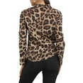 thumbnail image 4 of Gvmfive Women's V Neck Long Sleeve Leopard Blouse Tops Shirt, 4 of 8