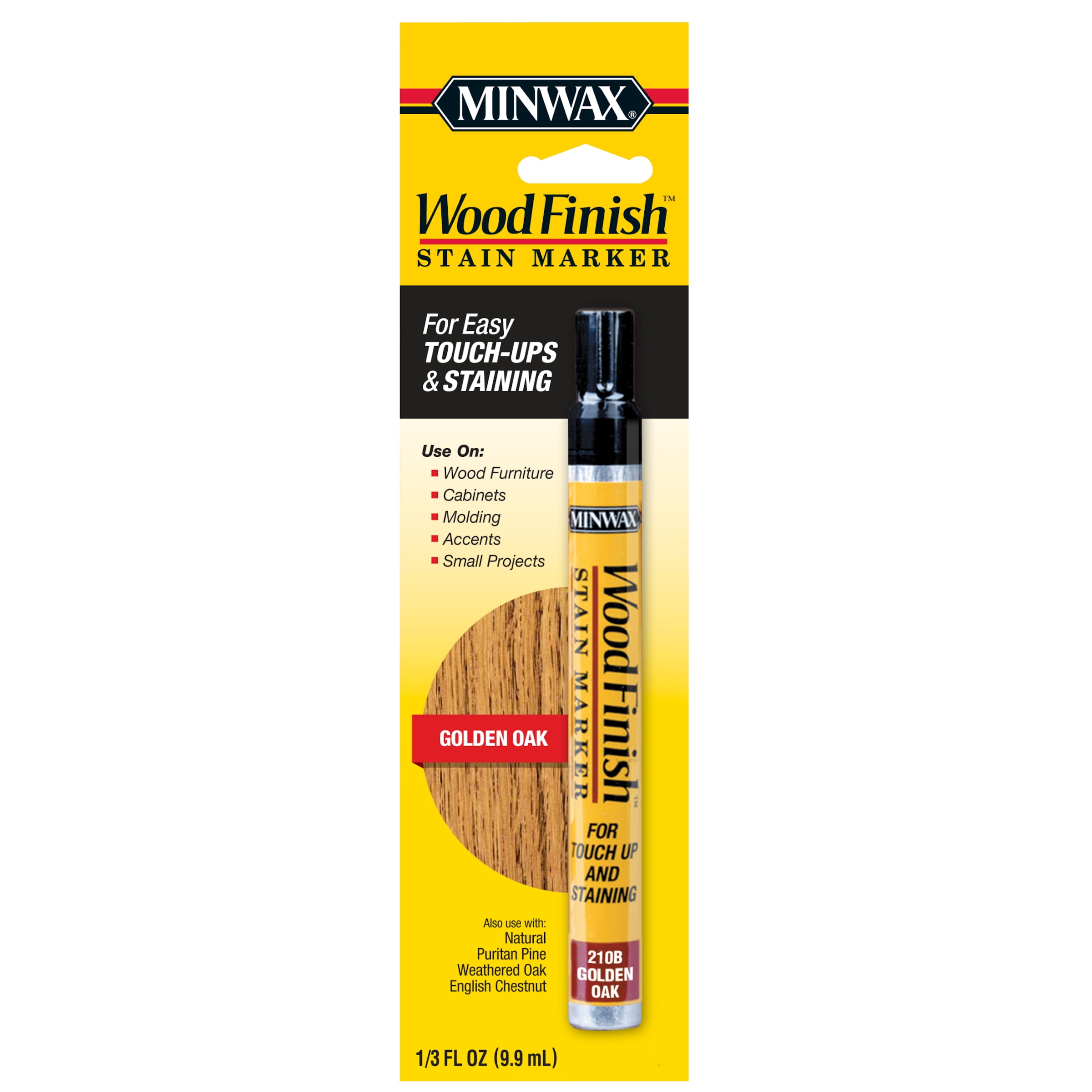 Minwax Wood Finish Stain Marker, Golden Oak, .33 oz.