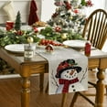 thumbnail image 6 of Smile Grey Snowman Let It Snow Winter Table Runner, Seasonal Christmas Kitchen Dining Table Decoration for Home Party Indoor 13x72 Inch, 6 of 6