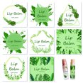 thumbnail image 1 of 80Pcs 8 Style Custom Lip Balm DIY Label Sticker Coated Paper Paster Self-Adhesive Stickers Square Leaf Pattern 5x5cm 10pcs/style, 1 of 5