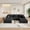 Black, variant on 107" U Shaped Cloud Sectional Sofa Couch, Corduroy Modular Sofa with Double Chaise, Deep Seat No Assembly Comfy Couch for Living Room, Apartment, Deep Gray