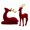 B, variant on ZLBDYG Christmas Velvet Reindeer Figurines Set - Red & Green Deer Ornaments with Gold Antlers Accents for Xmas Decor, Tabletop Display Pieces for Holiday Mantel and Shelf Arrangements