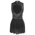 thumbnail image 2 of renvena Costume de Danse Lyrique Robe de Ballet Moderne Sans Manches avec Strass Contemporain Noir G, 2 of 9