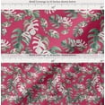 thumbnail image 2 of Soimoi Pink Cotton Poplin Fabric Monstera Leaves Print Fabric by Yard 42 Inch Wide, 2 of 7