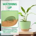 thumbnail image 4 of FIASON 5 Pack 6 Inch Green with Brown Self Watering Plant Pots, with Watering Lip, Drainage Holes & Removable Saucer, Small Planters for Indoor Outdoor Garden House Succulent Plants, 4 of 10