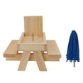 thumbnail image 4 of Squirrel Feeder Table, Pine Wood Material Squirrel Feeder With An Umbrella Easy Installation Wooden Picnic Table Feeder For Squirrels And Chipmunk, 4 of 8