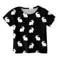 thumbnail image 3 of Shirts for Boys Boys Easter Shirt Short Sleeve Crewneck Cute Bunny Print Cute Cartoon Printed Tee Kids Clothes Girls for Teens Boys 10-11 Years, 3 of 3