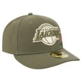 thumbnail image 3 of Men's New Era Olive Los Angeles Lakers Tonal Florals 59FIFTY Fitted Hat, 3 of 5