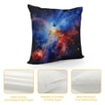 thumbnail image 4 of Chilfamy Star Cluster Nebula Pillow Cushion Covers for Sofa Couch Bedroom Car Chair Home Decor Pillow Case 1PC 18x18in, 4 of 5