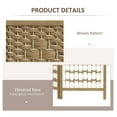 thumbnail image 6 of Folding Room Divider 4-Panel Natural Fiber Privacy Screen for Home Office, 6 of 9