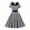 Black, variant on Vintage Plaid Dress for Women 1950s Retro Swing Tea Dress Short Sleeve V Neck Belted A-Line Midi Party Cocktail Dress A Black