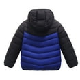 thumbnail image 3 of SGMVNU Boys Girls Puffer Winter Coat Big Kids Windbreaker Hooded Jacket Water-Resistant Snow Parka Outerwear with Pockets(z25118_1-Blue, 8-9 Years), 3 of 3
