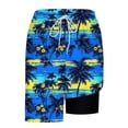thumbnail image 6 of Aobny Mens Shorts with Liner Board Hawaiian Shorts Big & Tall Slim Casual Fashion Clothing,Blue,XXXL, 6 of 6