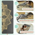 thumbnail image 2 of RAD Sportz Sweat Absorbent Grippy Suede Hot Yoga Mat with Strap, Black, 2 of 6