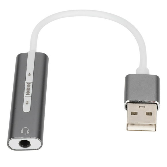 Tarjeta de sonido USB de aleación de aluminio, tarjeta de audio externa para todos los sistemas informáticos, estéreo 7.1