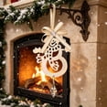 thumbnail image 7 of Toycle Hollow Metal Christmas Ornaments Golden Hanging Decor With Bow Crystal Xmas Tree Decorations For Decor E, 7 of 7