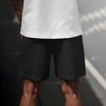 thumbnail image 5 of Men's Herringbone Textured Shorts with Drawstring Waist and Pockets Summer Causal Shorts, 2XL, 5 of 7