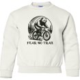 thumbnail image 2 of Inktastic Mountain Biking Fear No Trail Youth Sweatshirt, 2 of 4
