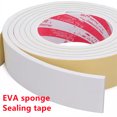 thumbnail image 2 of Tira de sellado para puertas y ventanas de goma blanca con esponja, impermeable, insonorizada, autoadhesiva, anticolisión, cinta de espuma EVA de un solo lado, 2 of 4