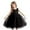 Black, variant on Elegant Everyday Girls Dress, Floral Design, Sleeveless Satin Hi-Lo A-Line for Piano Performances and Formal Events, Sizes 4-16