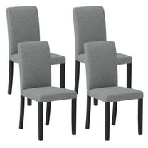 Gymax Dining Chair Set of 4 Mid-Century Modern Fabric Upholstered Parson Chairs
