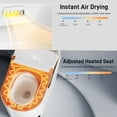 thumbnail image 3 of Basdien Tankless Modern Smart Toilet With Bidet, Auto Flush, Auto Open/Close,Heated Seat, Warm Water and Dry, Foam Shield Function White, Matte Black, 3 of 10