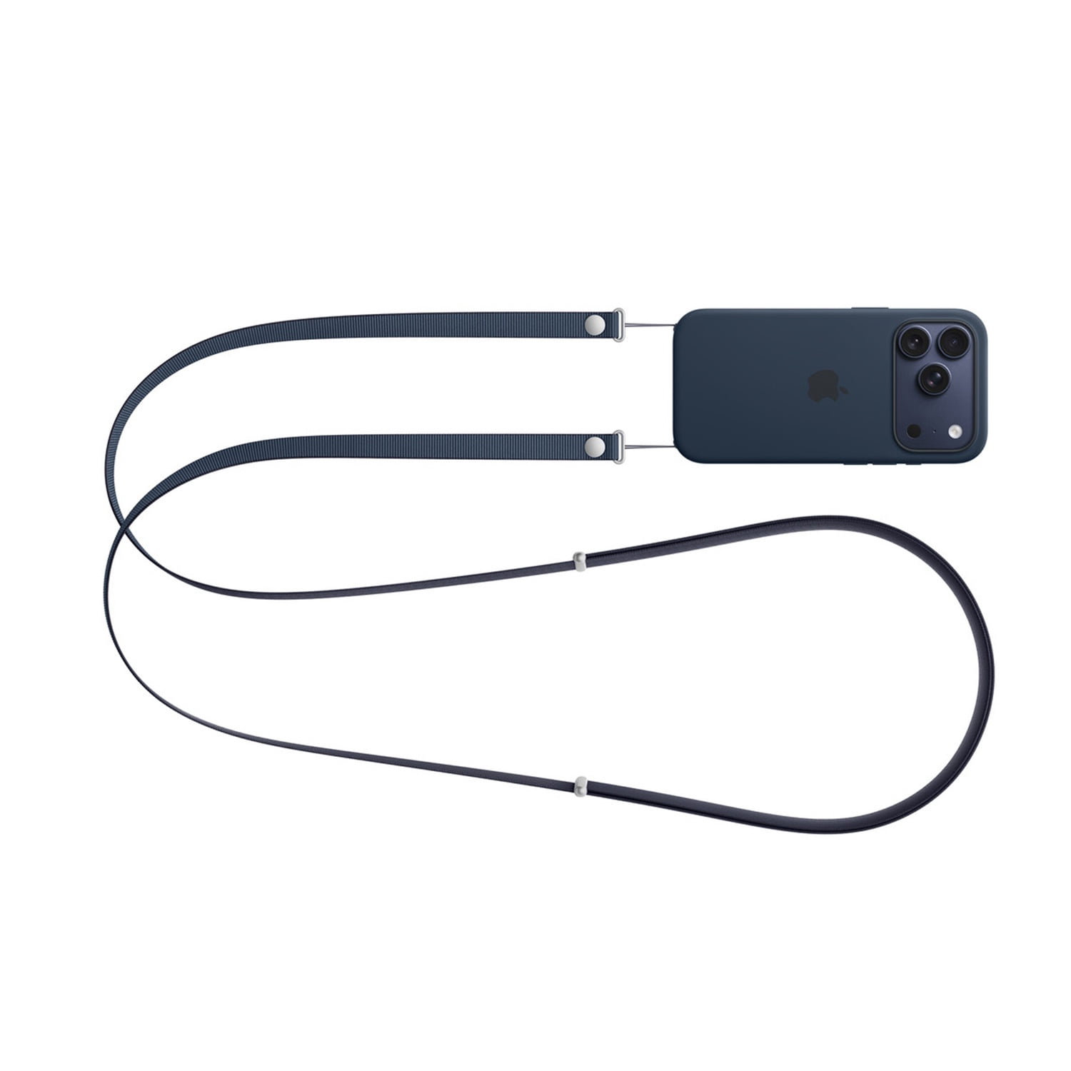 Phone Case Lanyard with Customizable Crossbody Fit - Navy Blue