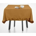 thumbnail image 2 of Vargottam Ruffle Tablecloth Rectangular Tabletop Covers Kitchen Dining Table Cloth Party Decoration Cotton Table Cover,Light Brown,54 x 80 Inches, 2 of 7