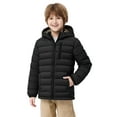 thumbnail image 5 of Wantdo Big Boy's Insulated Winter Jacket Lightweight Packable Quilted Coat with Hood Black 14-16, 5 of 10