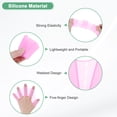 thumbnail image 2 of Uxcell 4 Pair Silicone Swimming Gloves Webbed Half-Finger Frog Type Medium Gloves Pink, 2 of 7