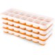thumbnail image 1 of Bandejas para cubitos de hielo, paquete de 4, bandejas de silicona Airabc para cubitos de hielo con tapa extraíble, bandejas de cubitos de hielo flexibles de fácil liberación para 14 cubitos, con, 1 of 5