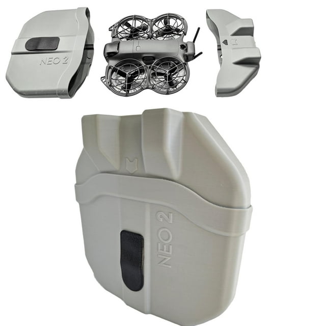Étui de Rangement Rigide Imprimé 3D pour DJI Neo 2 - Boîte de Protection Anti-Pression Antichoc avec Trous de Sangle