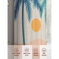 thumbnail image 6 of Boho Summer Beach Sheer Curtains 63 Inch Length 2 Panels Set, Abstract Tropical Palm Trees Burlap Voile Window Treatment Rod Pocket Curtains Sheers Drapes for Bedroom/Living Room/Kitchen 52x"63"x2, 6 of 7