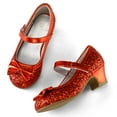 thumbnail image 6 of Kushyshoo Red Girls Dress Shoes Mary Jane 1.5in Low Heel Wedding Party Princess 12M, 6 of 7